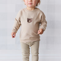 Organic Cotton Damien Sweatshirt - Fawn Bear Childrens Top from Jamie Kay Australia