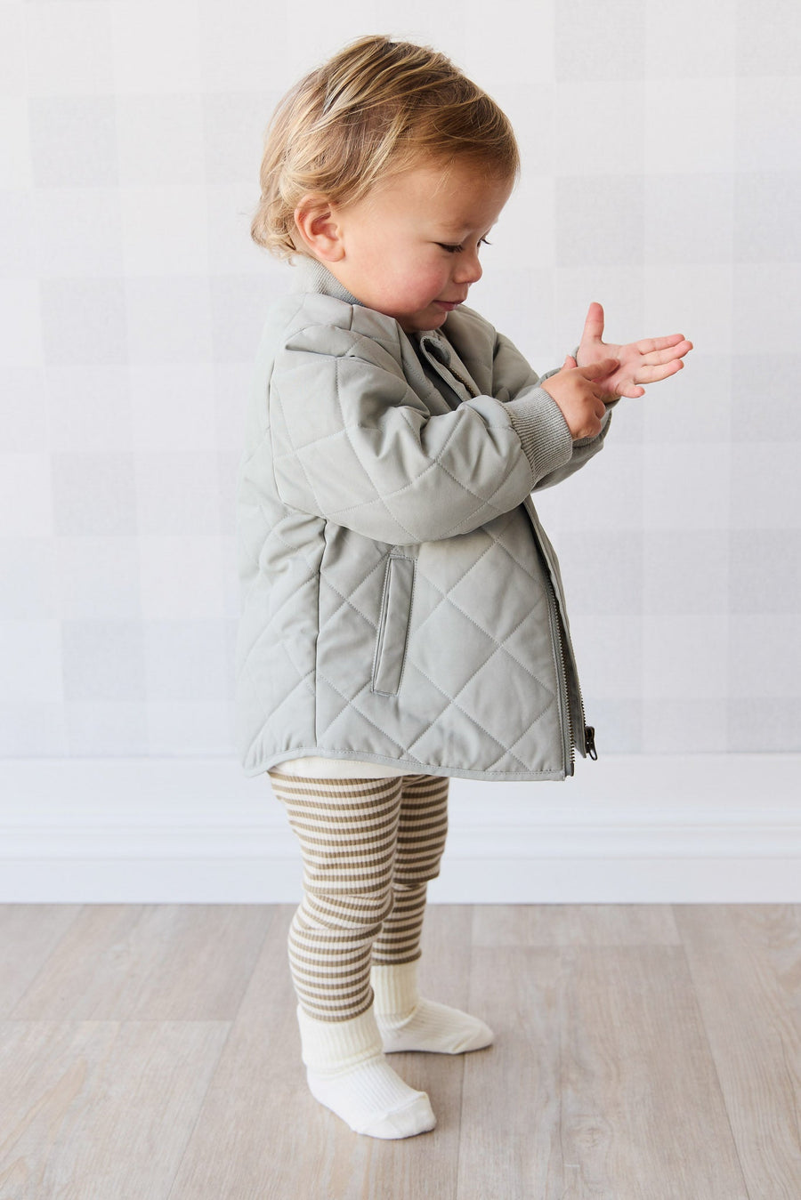 Harley Bomber Jacket - Sage Childrens Jacket from Jamie Kay Australia