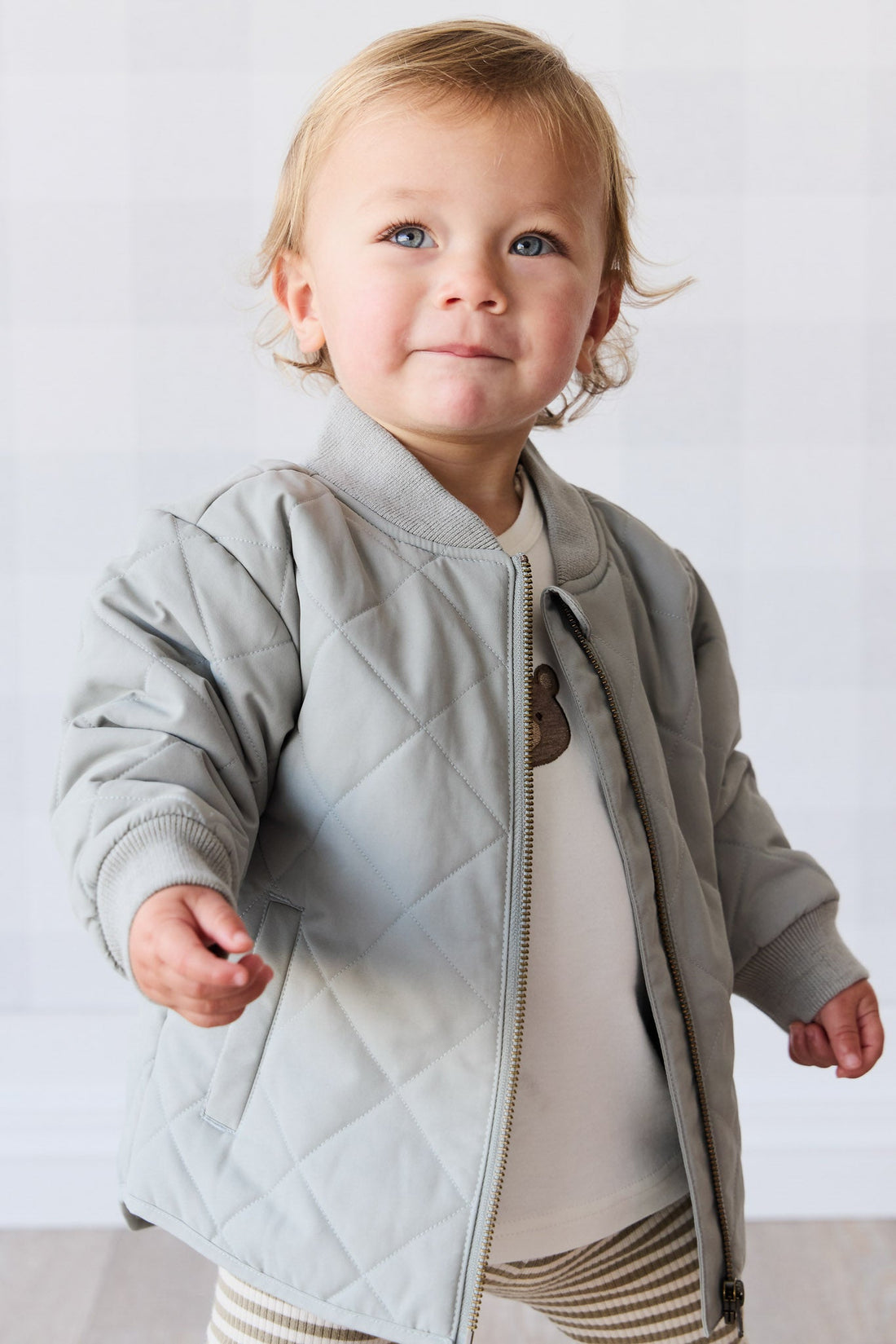 Harley Bomber Jacket - Sage Childrens Jacket from Jamie Kay Australia