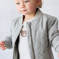 Harley Bomber Jacket - Sage Childrens Jacket from Jamie Kay Australia