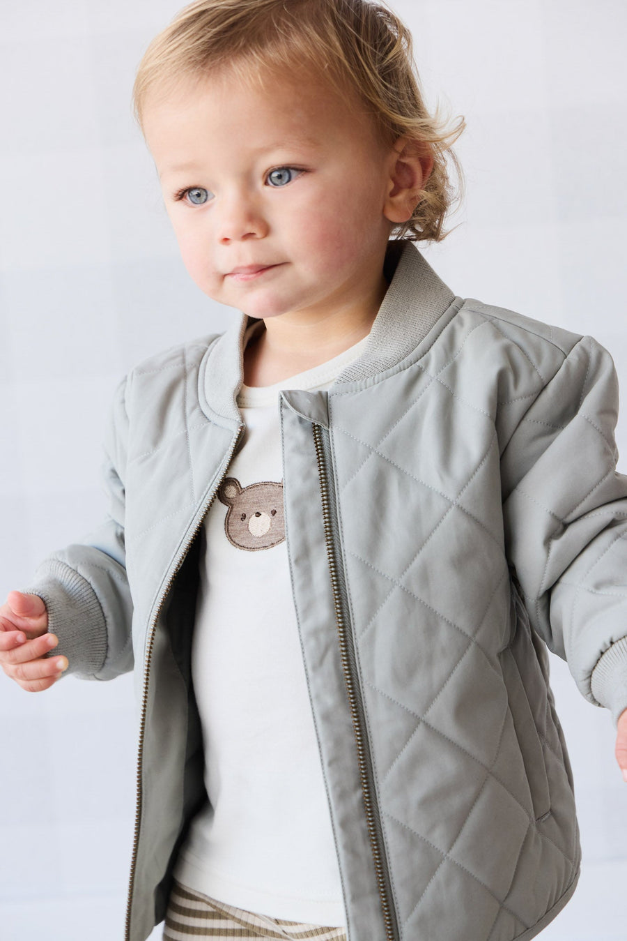 Harley Bomber Jacket - Sage Childrens Jacket from Jamie Kay Australia