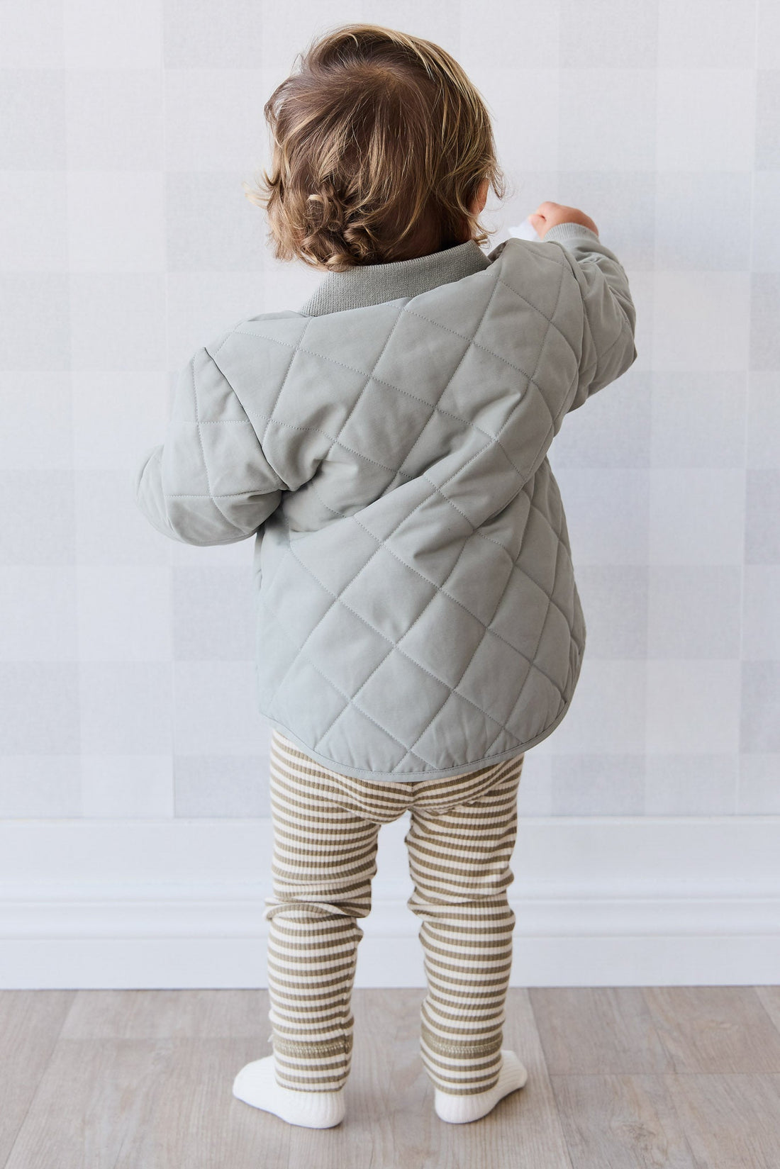 Harley Bomber Jacket - Sage Childrens Jacket from Jamie Kay Australia