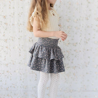 Organic Cotton Ruby Skirt - Rosalie Floral Lava Childrens Skirt from Jamie Kay Australia