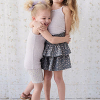 Organic Cotton Ruby Skirt - Rosalie Floral Lava Childrens Skirt from Jamie Kay Australia