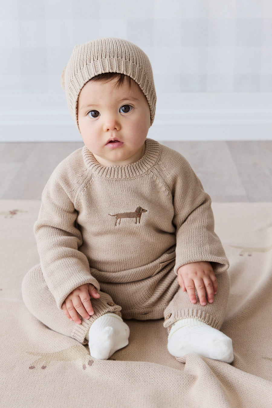 Ethan Jumper - Fawn Basil Childrens Jumper from Jamie Kay Australia