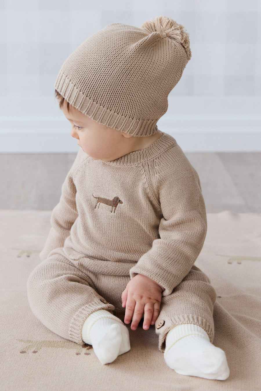 Ethan Jumper - Fawn Basil Childrens Jumper from Jamie Kay Australia