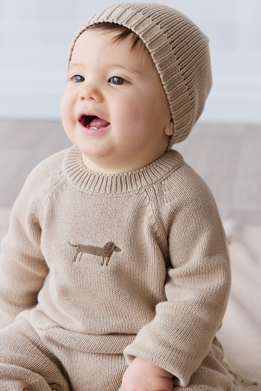 Ethan Jumper - Fawn Basil Childrens Jumper from Jamie Kay Australia