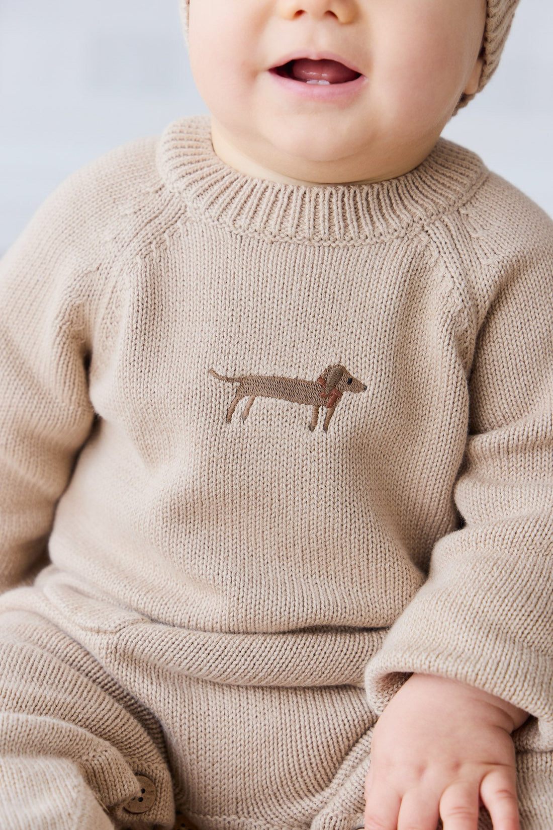 Ethan Jumper - Fawn Basil Childrens Jumper from Jamie Kay Australia