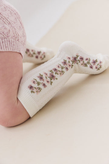 Cassie Sock - Parchment Childrens Sock from Jamie Kay Australia