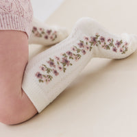 Cassie Sock - Parchment Childrens Sock from Jamie Kay Australia