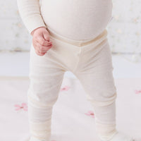 Organic Cotton Fine Rib Legging - Lily Fleck Childrens Legging from Jamie Kay Australia