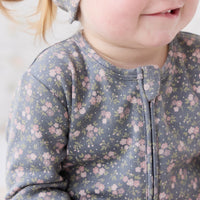 Organic Cotton Frankie Onepiece - Rosalie Floral Lava Childrens Onepiece from Jamie Kay Australia