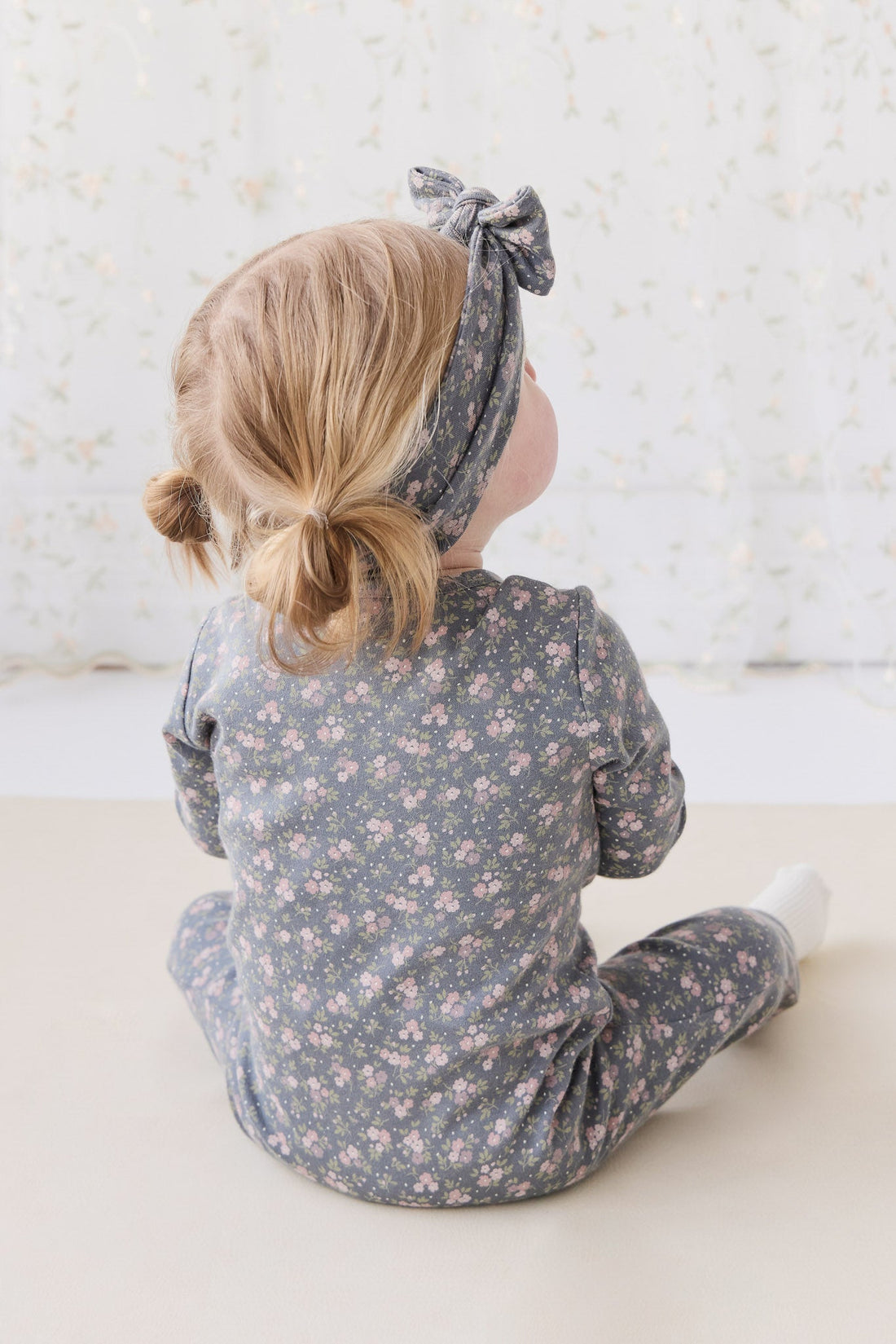 Organic Cotton Frankie Onepiece - Rosalie Floral Lava Childrens Onepiece from Jamie Kay Australia