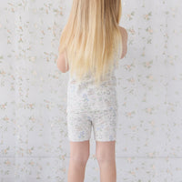 Organic Cotton Everyday Bike Short - Moons Garden Lavender Childrens Short from Jamie Kay Australia