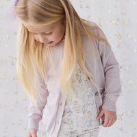 Organic Cotton Everyday Bike Short - Moons Garden Lavender Childrens Short from Jamie Kay Australia