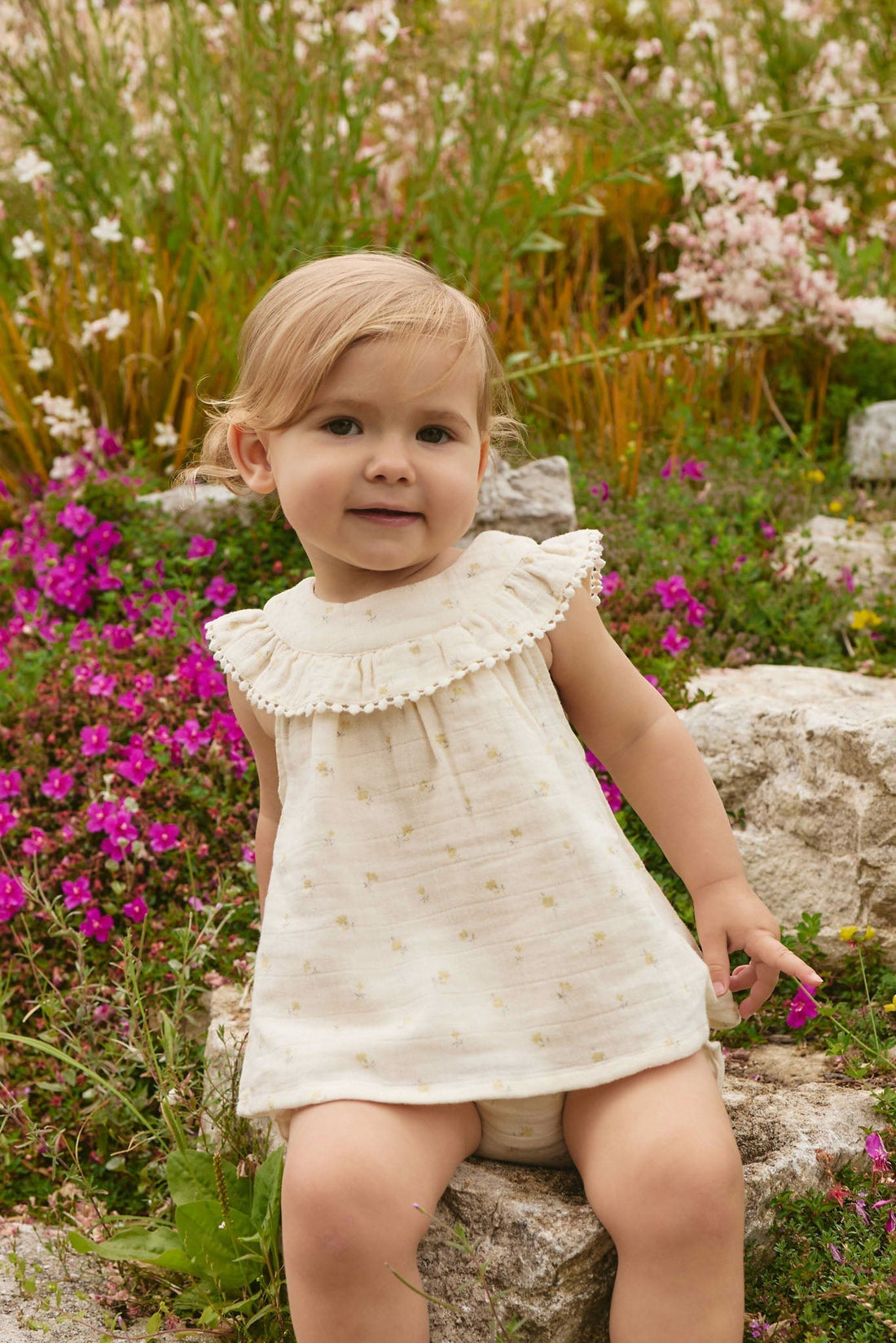 Organic Cotton Muslin Annalise Top - Vintage Ditsy Childrens Top from Jamie Kay Australia