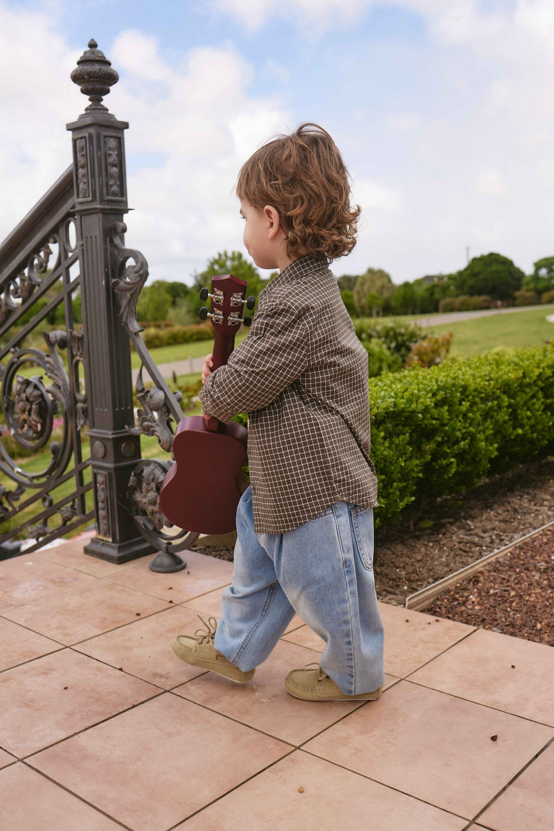 Rueben Pant - Antique Blue Childrens Pant from Jamie Kay Australia