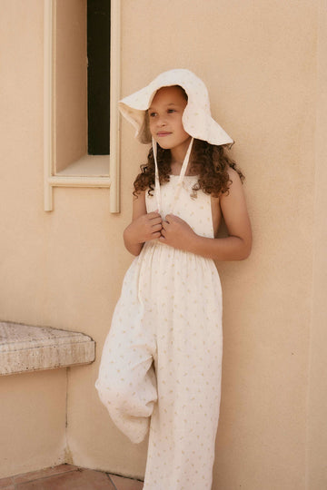 Organic Cotton Muslin Lana Jumpsuit - Vintage Ditsy Childrens Jumpsuit from Jamie Kay Australia