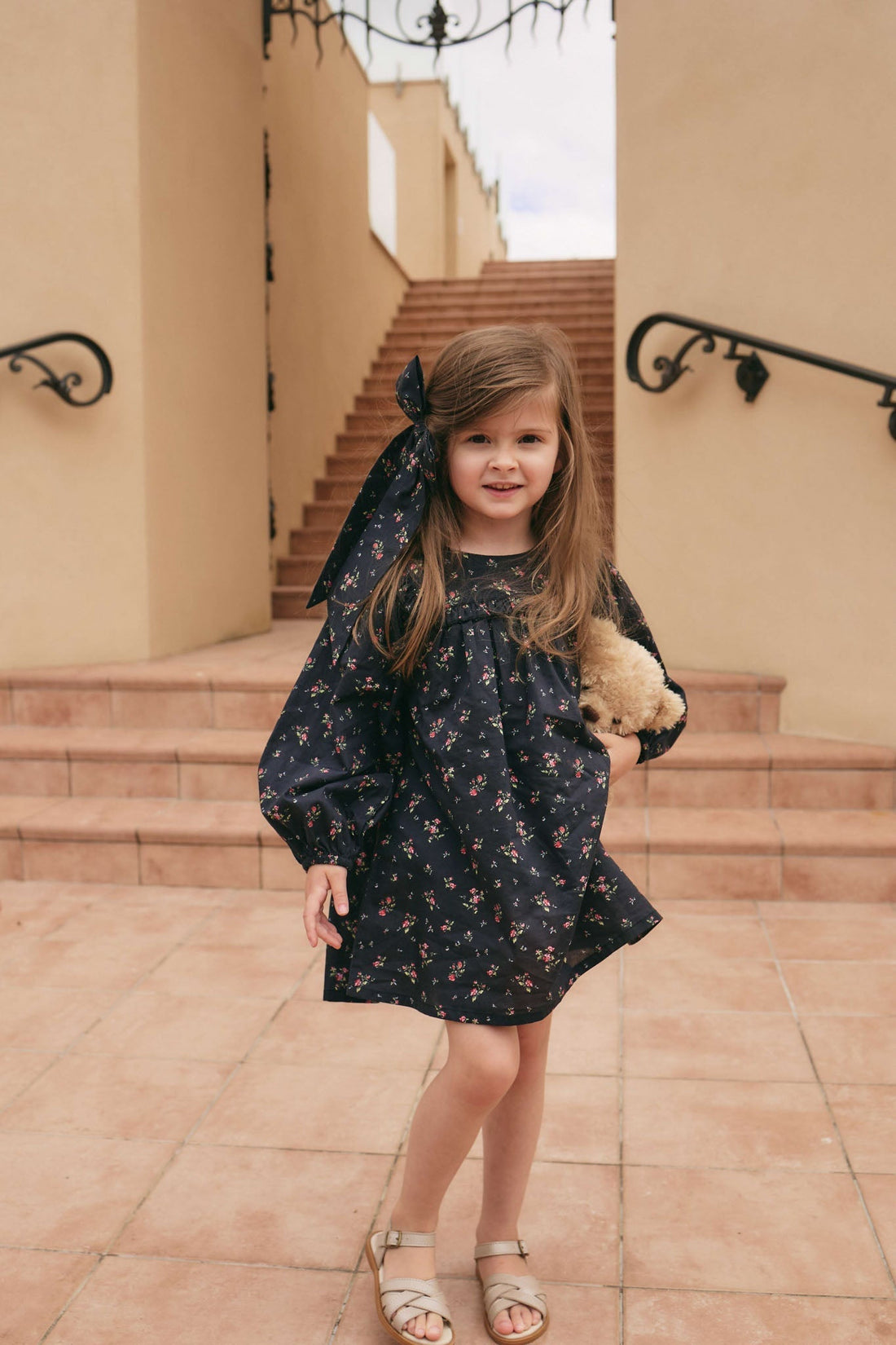 Organic Cotton Amira Dress - Bianca Noir Childrens Dress from Jamie Kay Australia