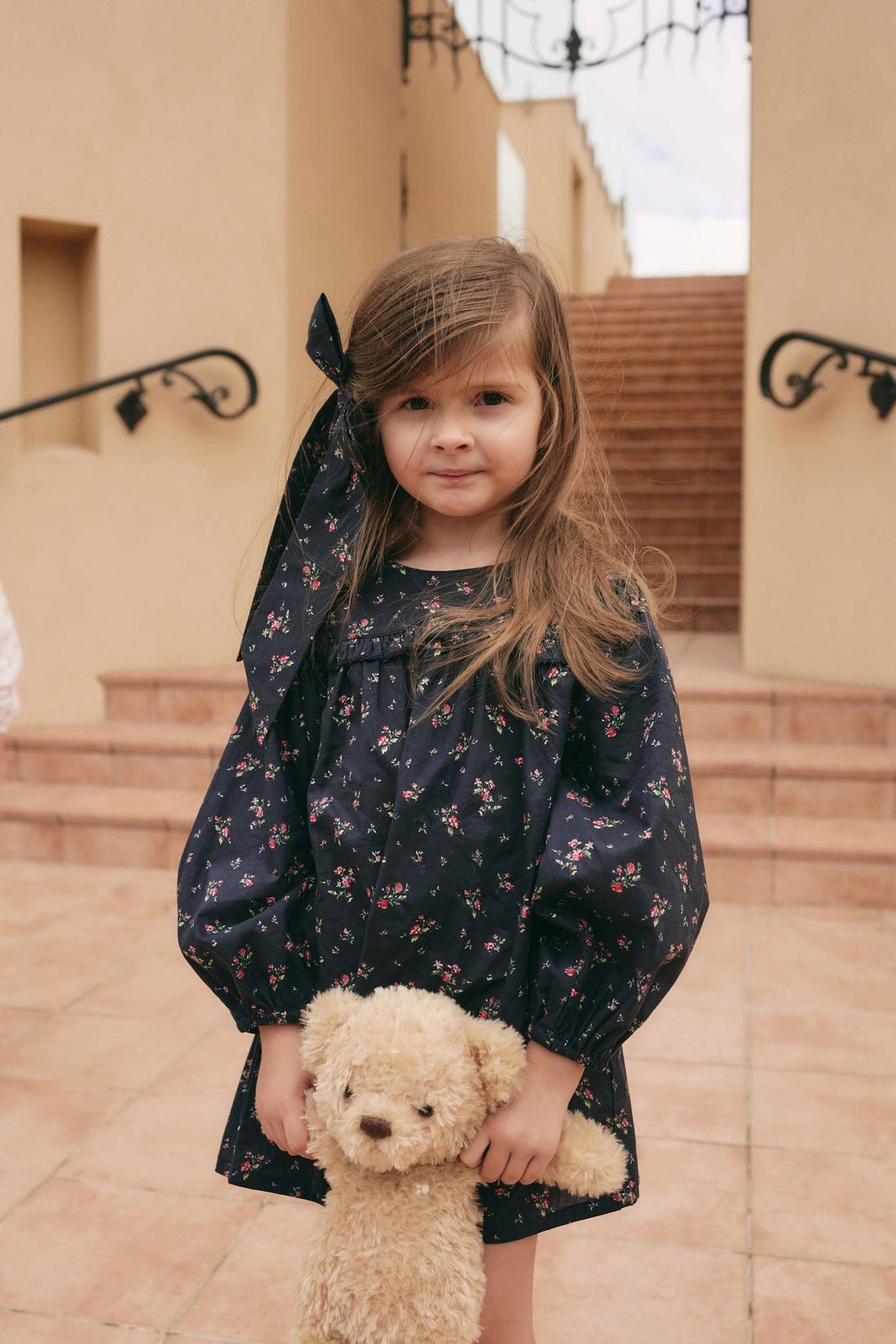 Organic Cotton Amira Dress - Bianca Noir Childrens Dress from Jamie Kay Australia