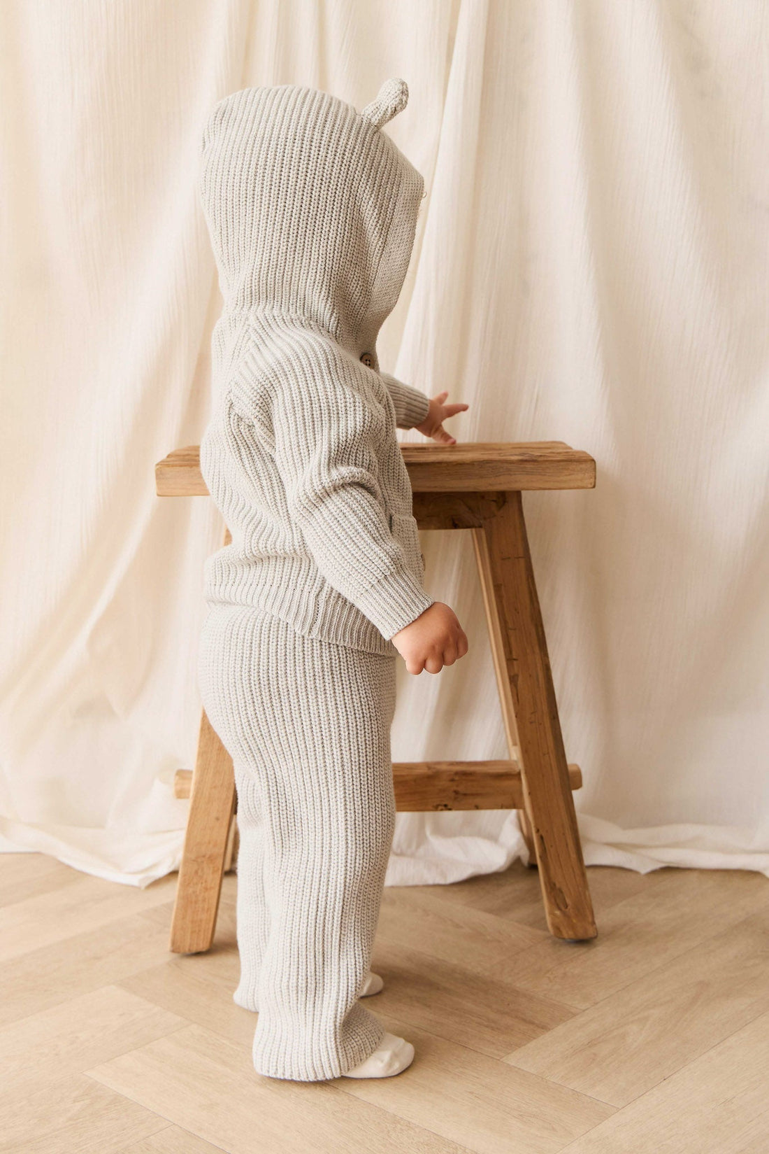 OG Morgan Knit Pant - Light Grey Marle Childrens Pant from Jamie Kay Australia