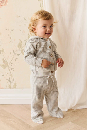 OG Morgan Knit Pant - Light Grey Marle Childrens Pant from Jamie Kay Australia