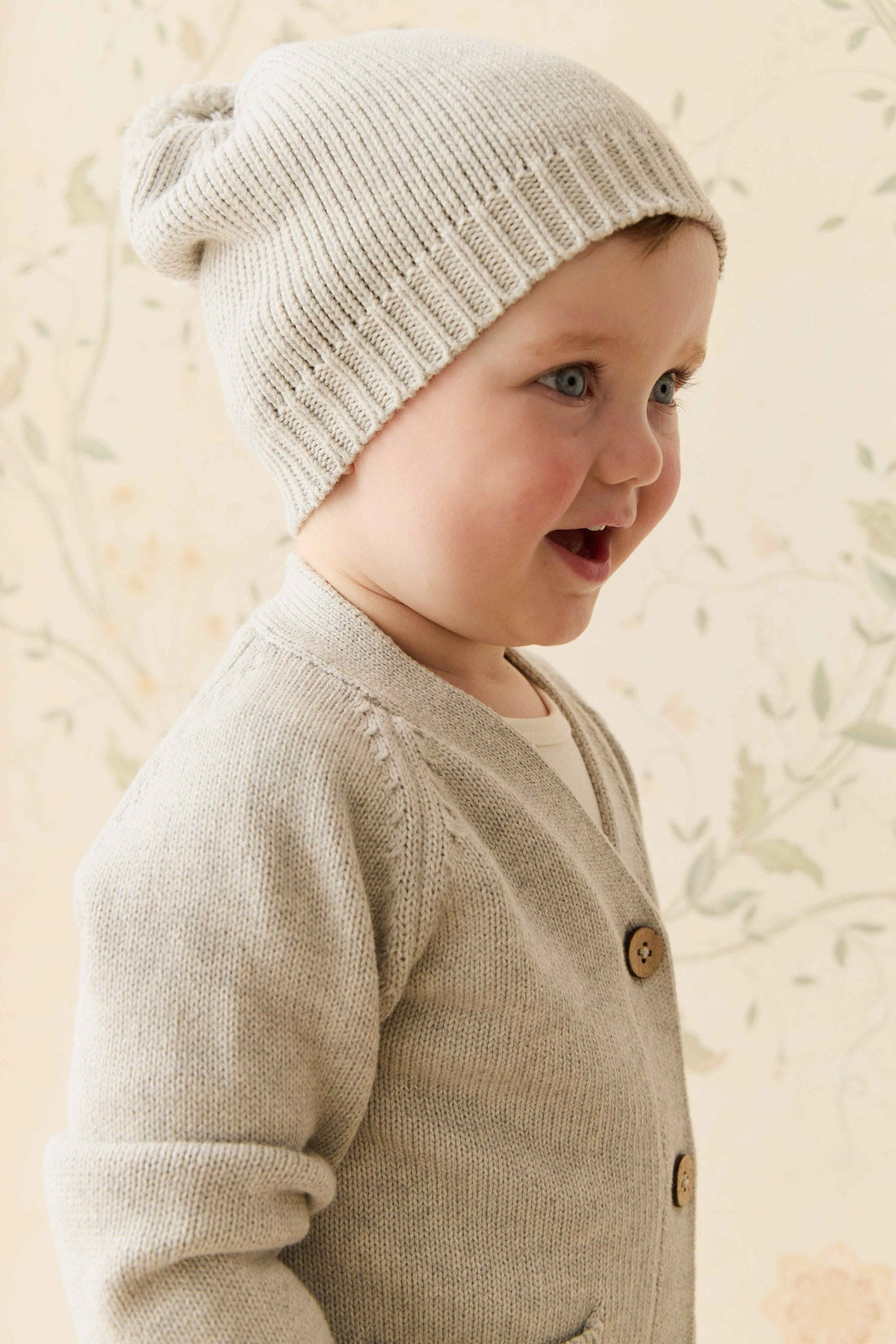 Ethan Hat - Light Grey Marle Childrens Beanie from Jamie Kay Australia