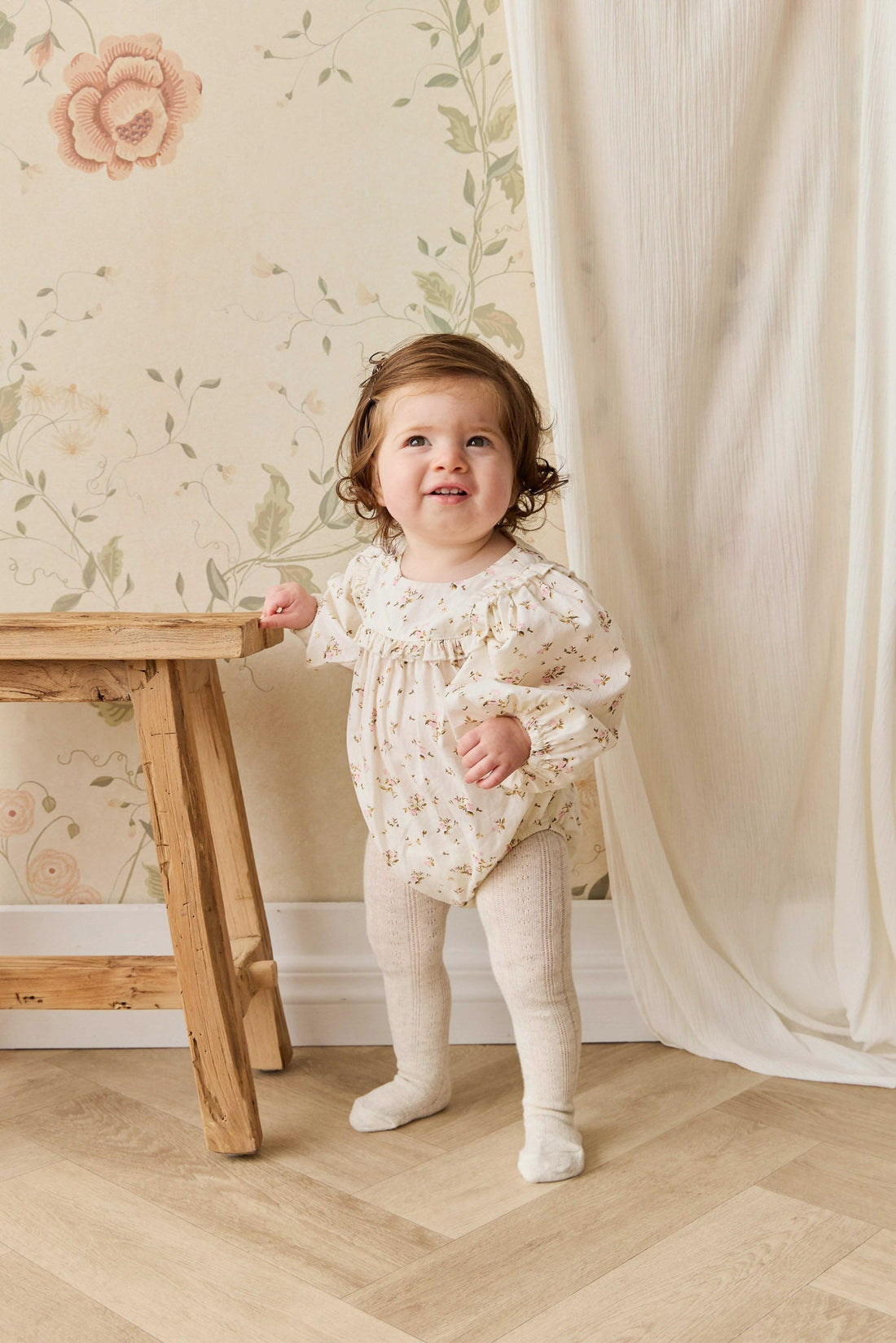 Organic Cotton Frances Playsuit - Bianca Antique Childrens Playsuit from Jamie Kay Australia