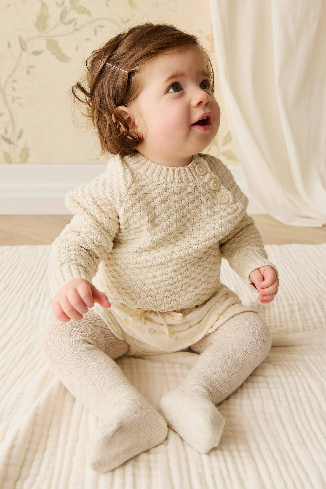 Emelia Jumper - Vanilla Childrens Jumper from Jamie Kay Australia