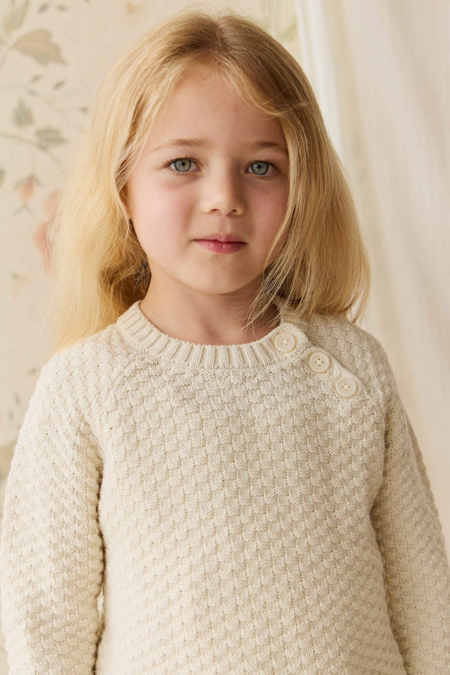 Emelia Jumper - Vanilla Childrens Jumper from Jamie Kay Australia