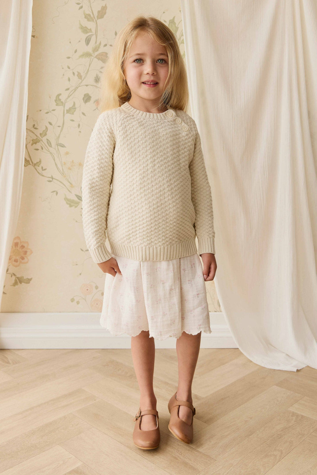 Emelia Jumper - Vanilla Childrens Jumper from Jamie Kay Australia