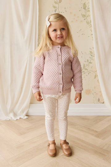 Organic Cotton Everyday Legging - Victoria Blush Childrens Legging from Jamie Kay Australia