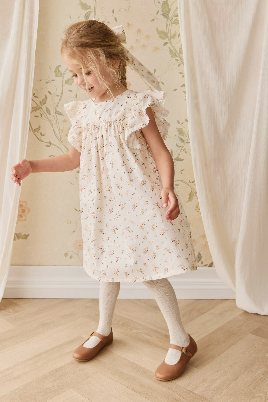 Organic Cotton Eleanor Dress - Bianca Antique Childrens Dress from Jamie Kay Australia