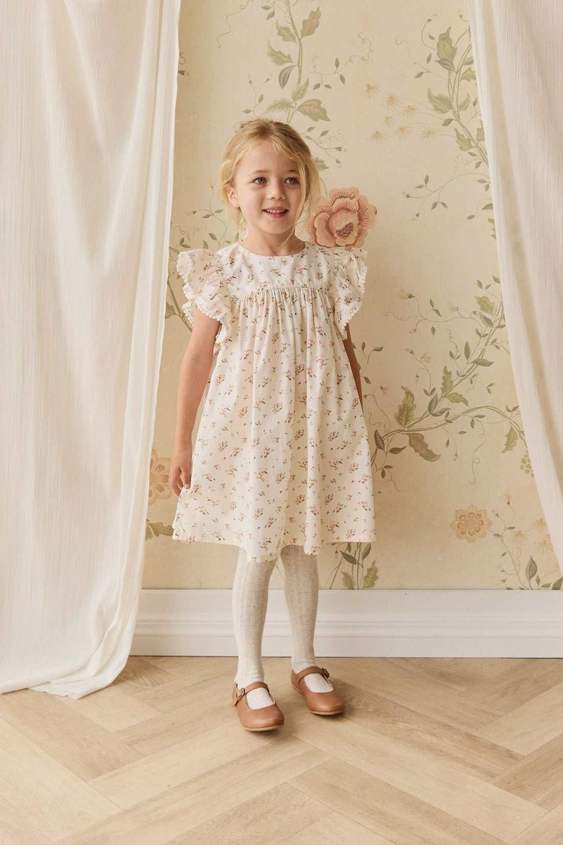 Organic Cotton Eleanor Dress - Bianca Antique Childrens Dress from Jamie Kay Australia