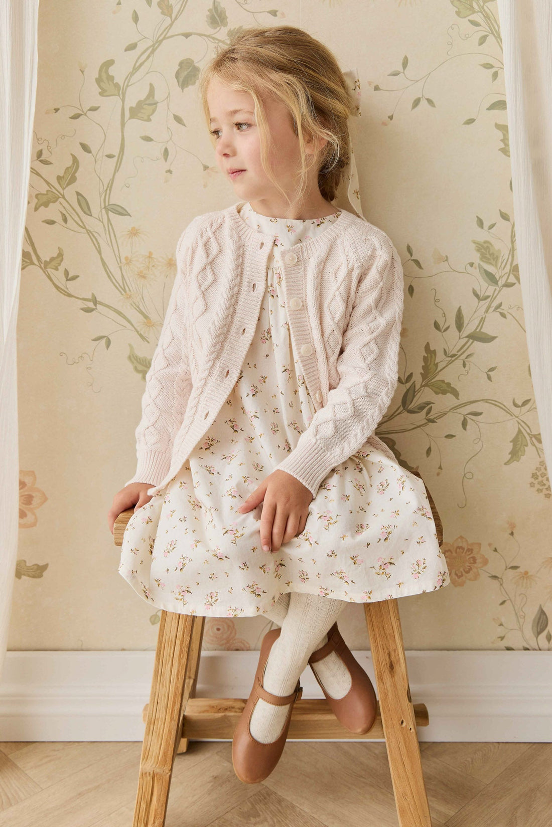 Organic Cotton Eleanor Dress - Bianca Antique Childrens Dress from Jamie Kay Australia