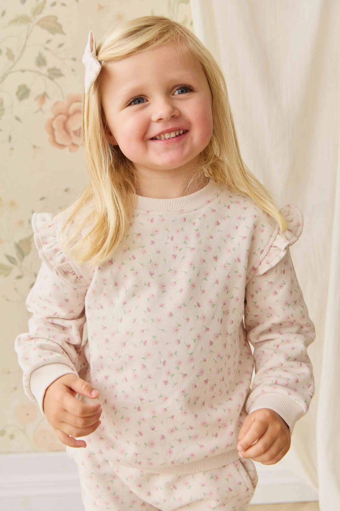 Organic Cotton Lilith Sweatshirt - Victoria Blush Childrens Top from Jamie Kay Australia