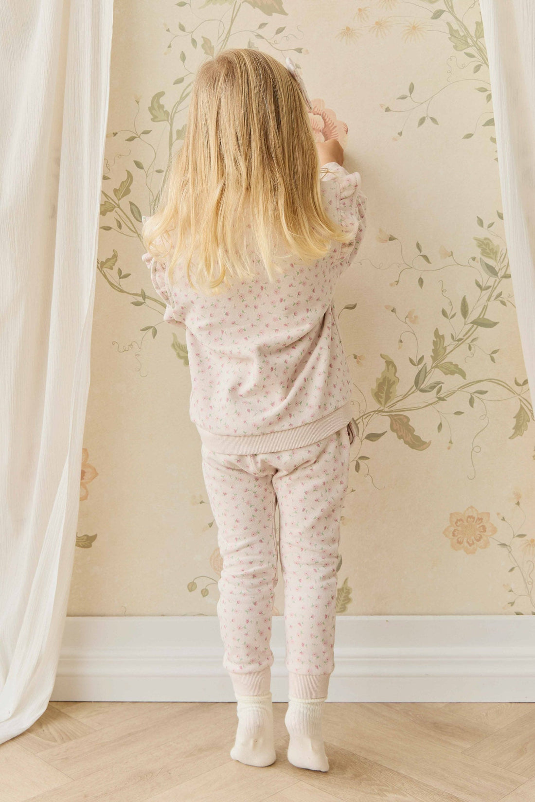 Organic Cotton Lilith Track Pant - Victoria Blush Childrens Pant from Jamie Kay Australia