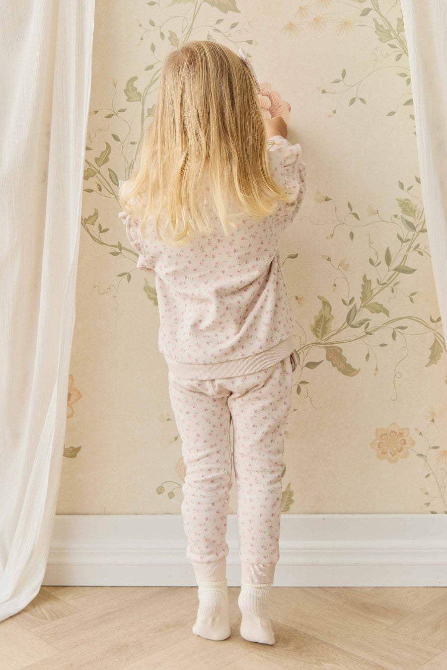 Organic Cotton Lilith Track Pant - Victoria Blush Childrens Pant from Jamie Kay Australia