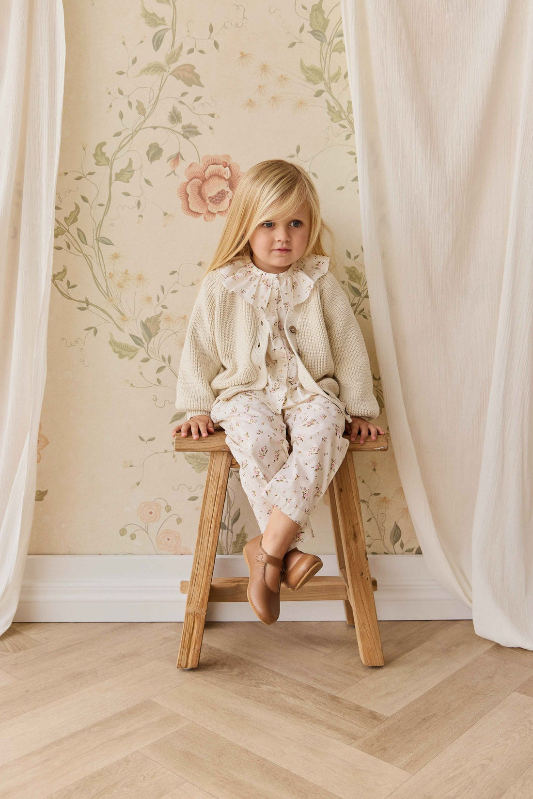Organic Cotton Elodie Pant - Bianca Antique Childrens Pant from Jamie Kay Australia