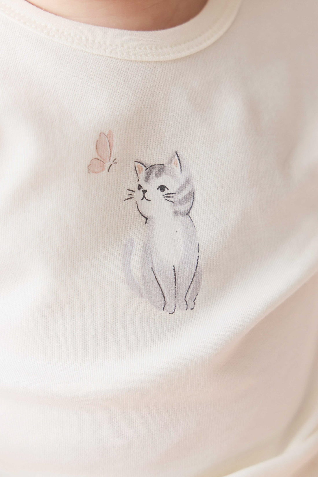 Pima Cotton Aude Tee - Little Moon Parchment Childrens Top from Jamie Kay Australia