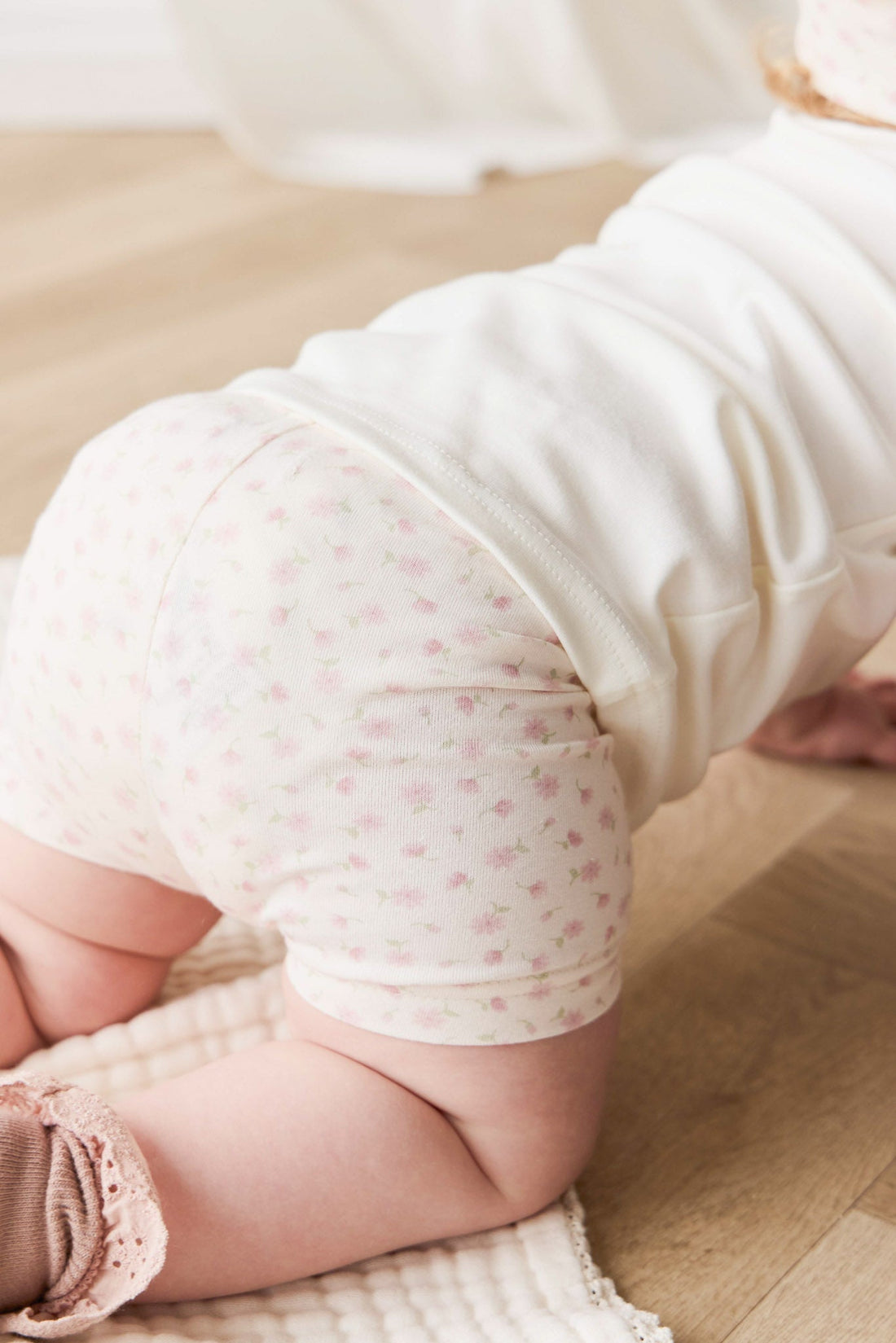 Organic Cotton Everyday Bike Short - Victoria Blush Childrens Short from Jamie Kay Australia