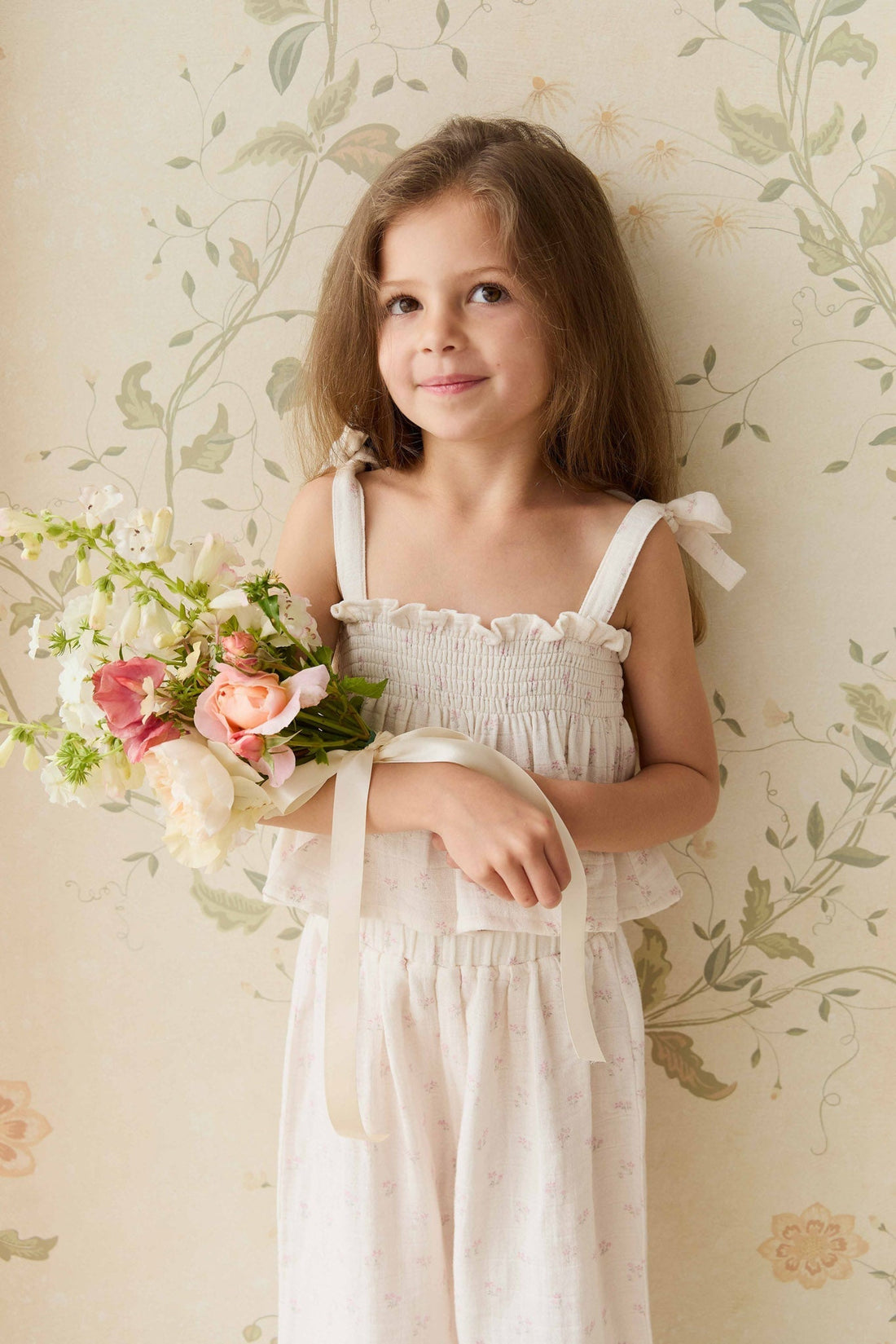 Organic Cotton Muslin Odette Top - Pauline Pink Childrens Top from Jamie Kay Australia