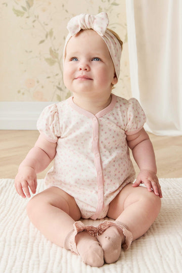 Organic Cotton Antoinette Playsuit - Victoria Blush Childrens Playsuit from Jamie Kay Australia