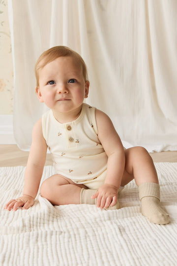 Organic Cotton Archie Playsuit - Forest Night Acorns Childrens Playsuit from Jamie Kay Australia