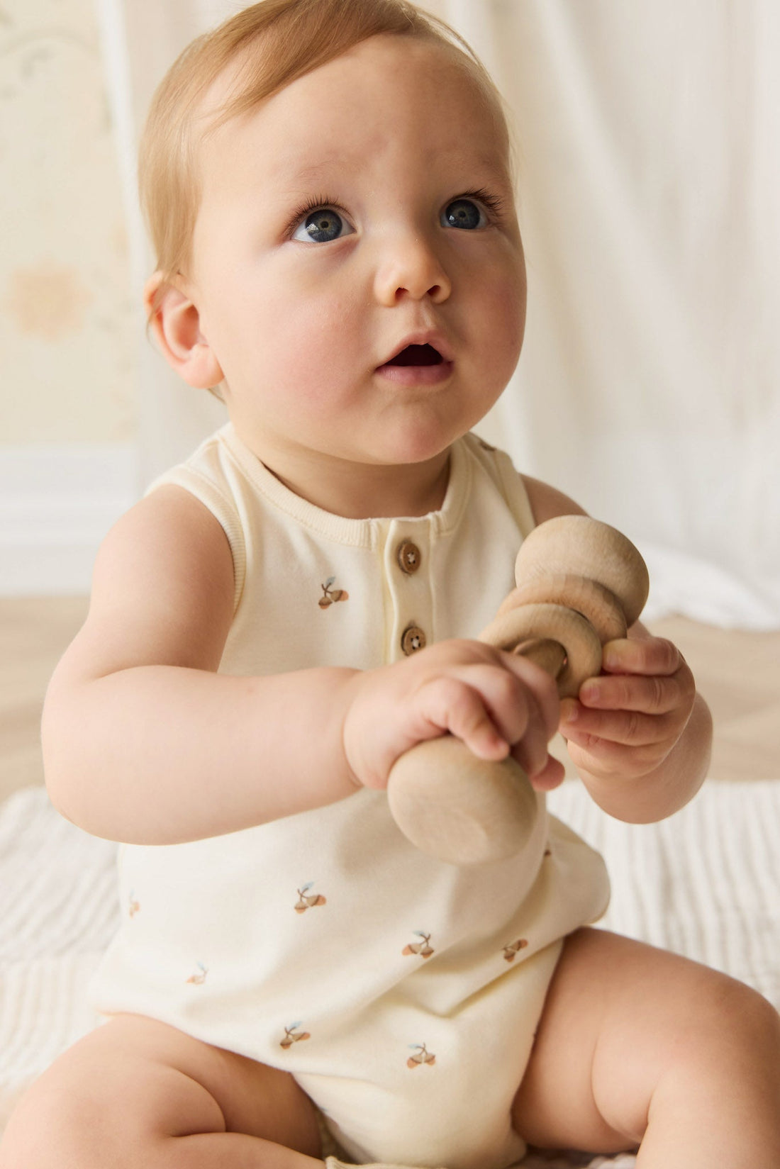 Organic Cotton Archie Playsuit - Forest Night Acorns Childrens Playsuit from Jamie Kay Australia