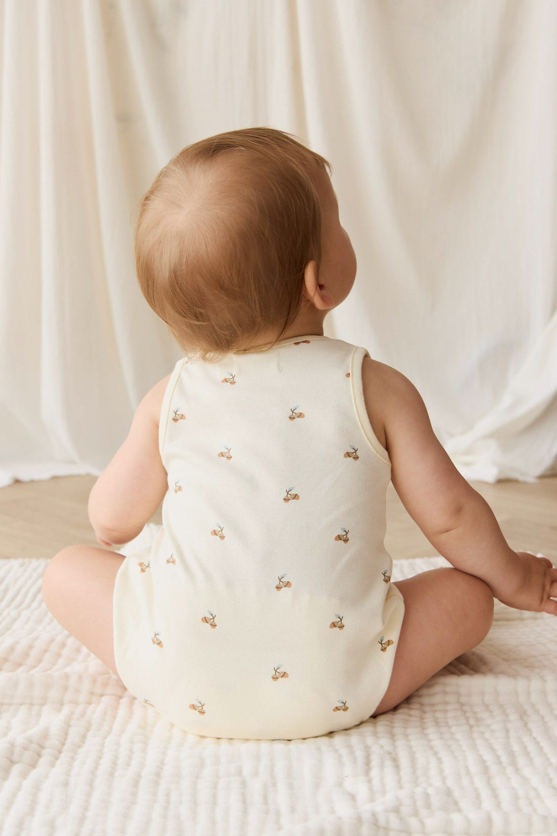 Organic Cotton Archie Playsuit - Forest Night Acorns Childrens Playsuit from Jamie Kay Australia