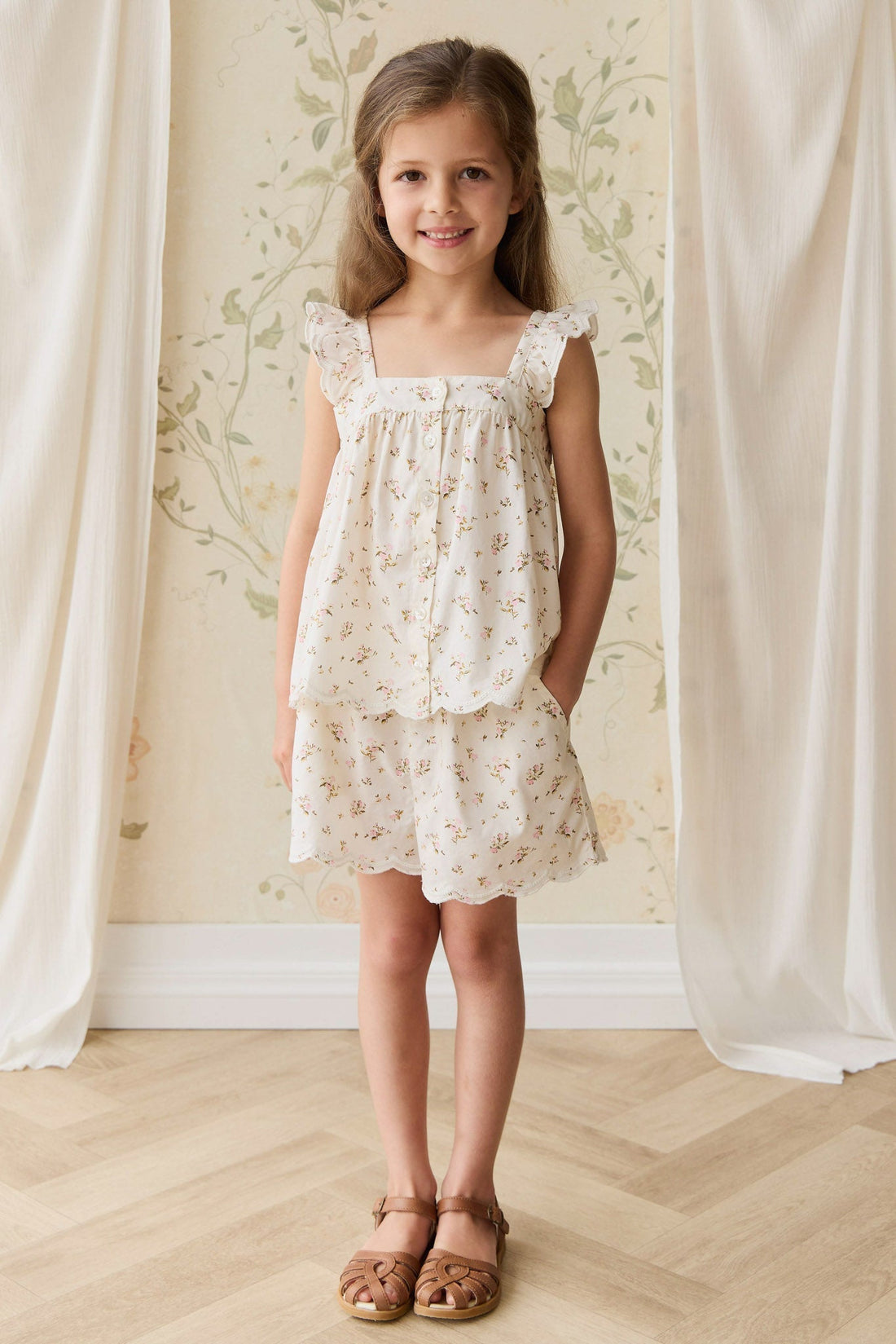 Organic Cotton Haylen Short - Bianca Antique Childrens Short from Jamie Kay Australia
