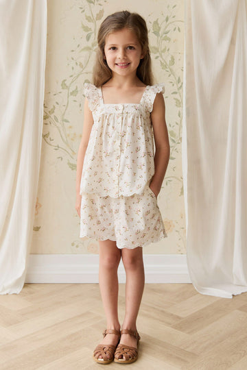 Organic Cotton Haylen Short - Bianca Antique Childrens Short from Jamie Kay Australia