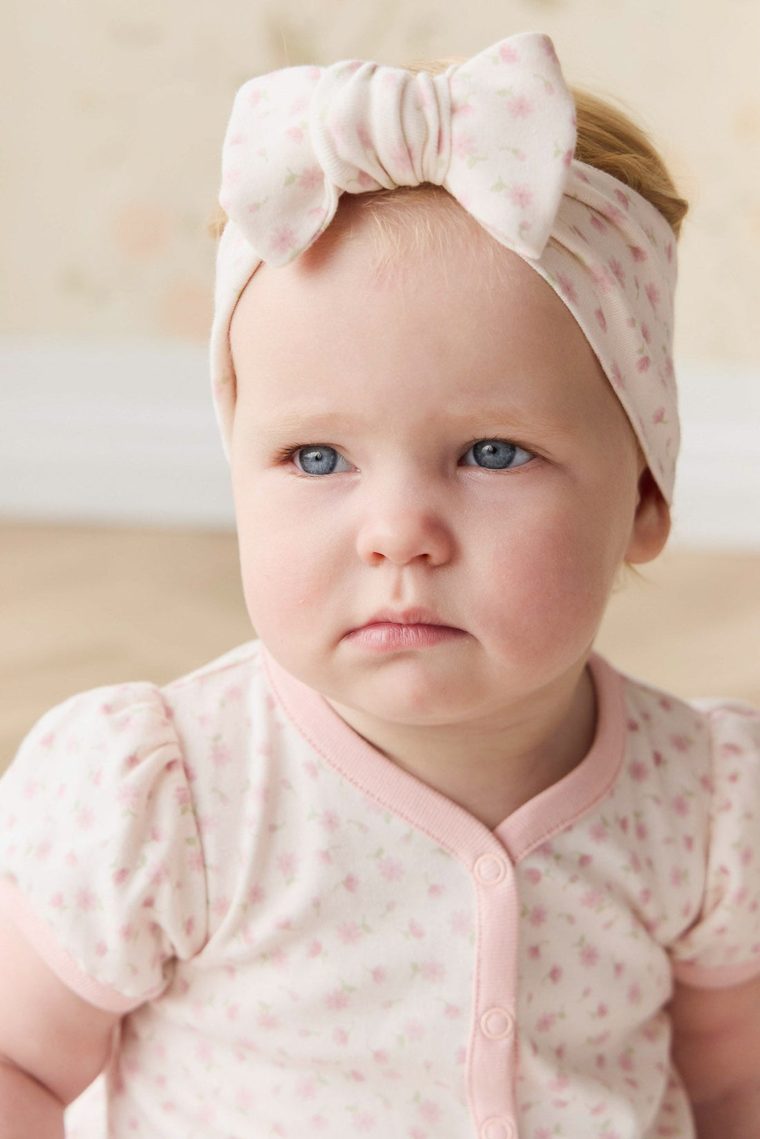 Organic Cotton Headband - Victoria Blush Childrens Headband from Jamie Kay Australia