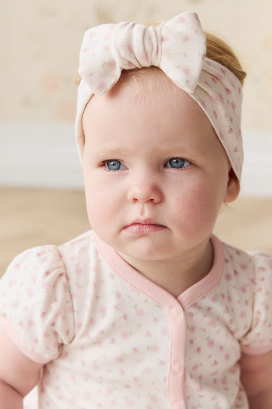 Organic Cotton Headband - Victoria Blush Childrens Headband from Jamie Kay Australia